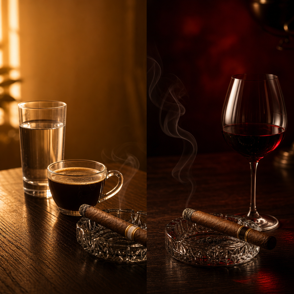 雪茄配飲料 101：咖啡、紅酒、水的基礎搭配