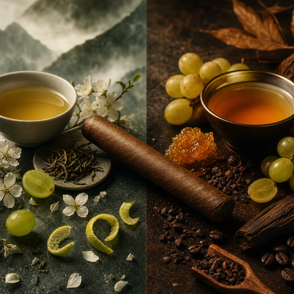 大吉嶺紅茶春摘夏摘：喜馬拉雅山麓的麝香葡萄調，搭配 Montecristo No.4 的經典比例