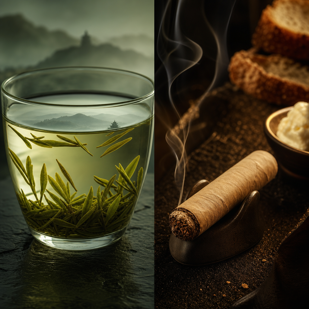西湖龍井豆香回甘：綠茶之首的鍋炒工藝，搭配 Quai d'Orsay No.50 的清雅入門