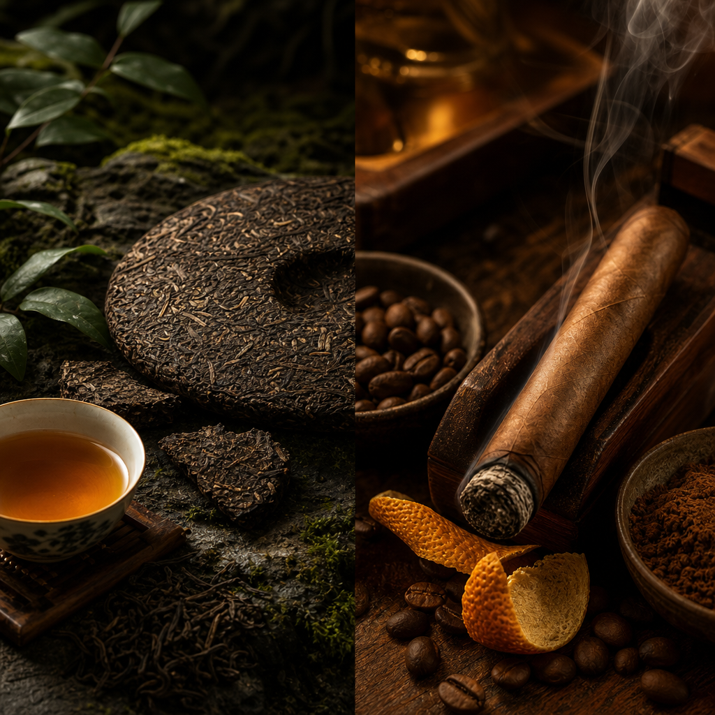 普洱生茶的時間之味：老生茶轉化與山頭氣，搭配 Montecristo Edmundo 的醇厚平衡