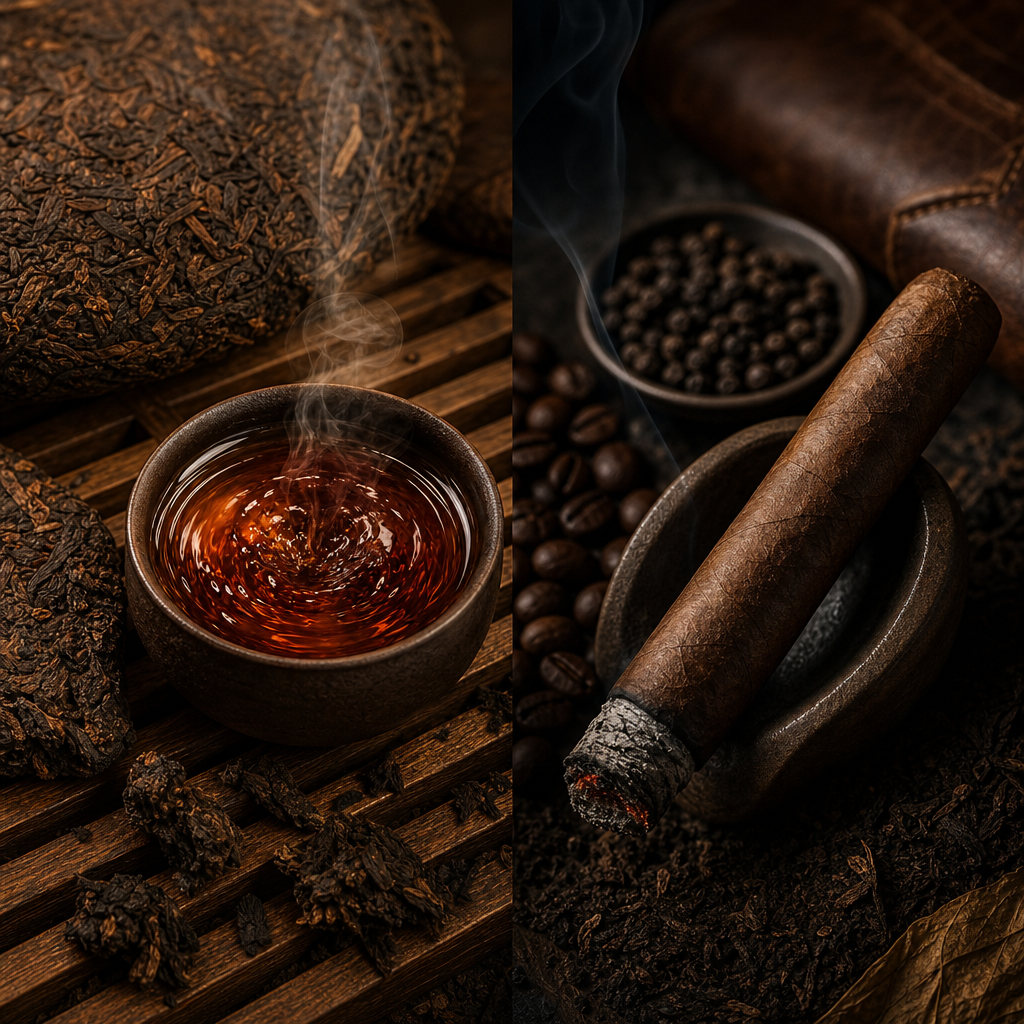 普洱熟茶渥堆工藝解析：陳香與土壤的深度，搭配 Partagás Serie D No.4 的泥土共振
