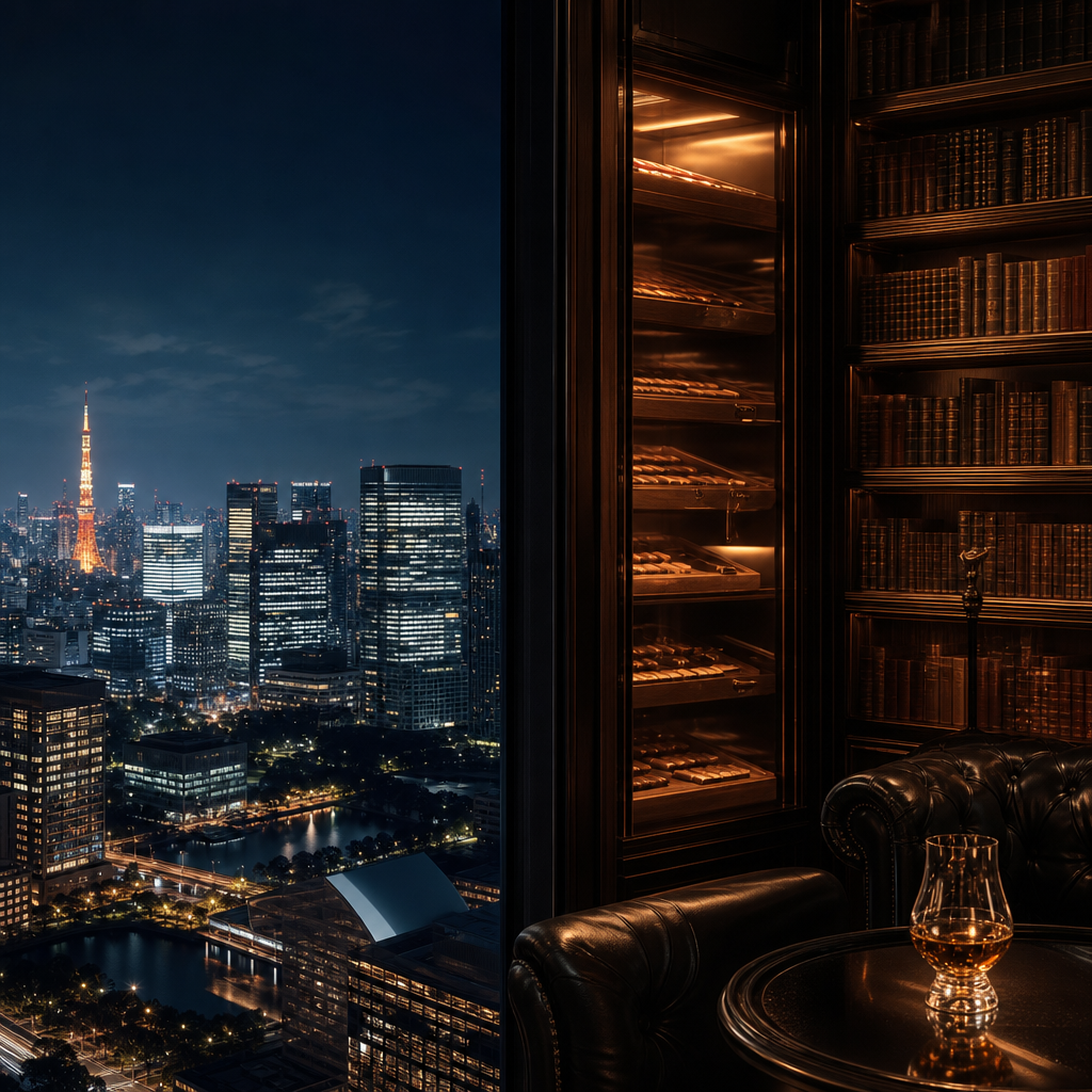 東京紳士俱樂部空間實體檔案：Le Connaisseur Aoyama、帝國飯店 Cigar Bar、Tokyo American Club、Aman Tokyo Cigar Lounge 的當代地理巡禮