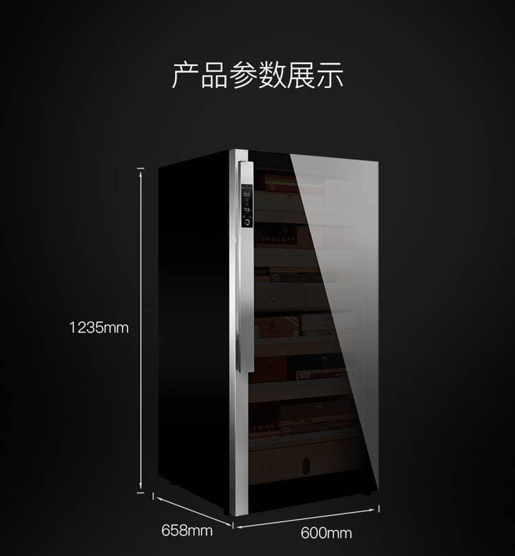 Raching 美晶 DM52「暗物質」耀石黑恆溫恆濕雪茄櫃｜約1,000–1,200支｜Capadura 保濕櫃 · 恆溫箱｜W Cigar Shop 雪茄配件 商品詳情 17