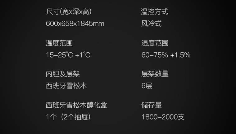 Raching 美晶 DM56「暗物質」耀石黑恆溫恆濕雪茄櫃｜約1,200–1,500支｜Capadura 保濕櫃 · 恆溫箱｜W Cigar Shop 雪茄配件 商品詳情 45