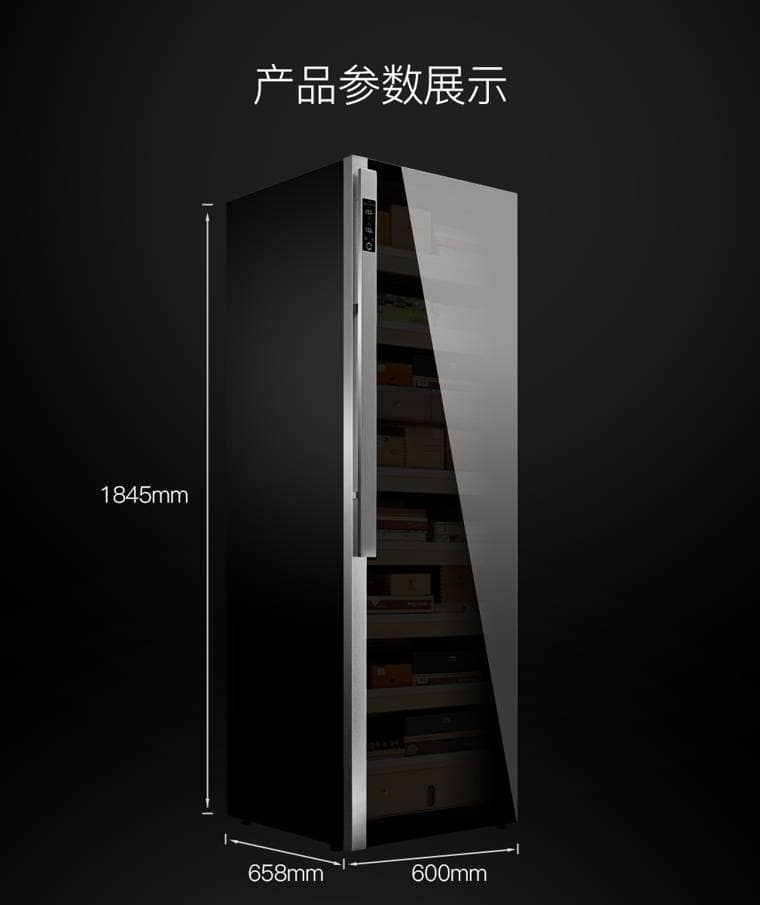 Raching 美晶 DM56「暗物質」耀石黑恆溫恆濕雪茄櫃｜約1,200–1,500支｜Capadura 保濕櫃 · 恆溫箱｜W Cigar Shop 雪茄配件 商品詳情 44