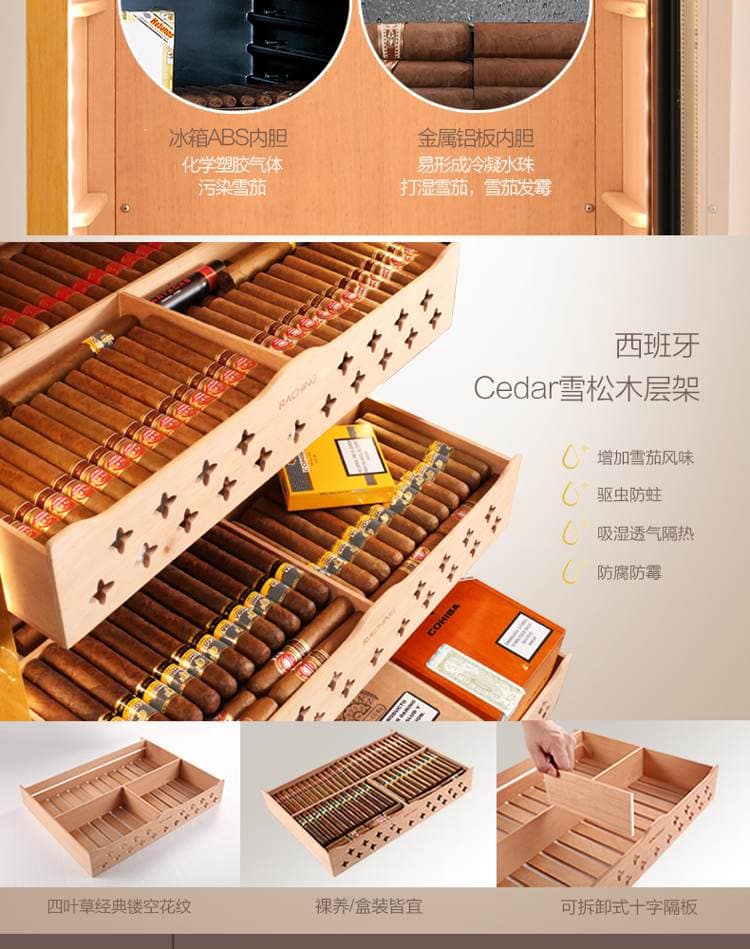 Raching 美晶 MON3800A 智慧水平線恆溫恆濕雪茄櫃｜約1500-1800支｜Capadura 保濕櫃 · 恆溫箱｜W Cigar Shop 雪茄配件 商品詳情 28
