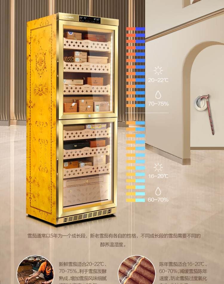 Raching 美晶 MON3800B 智慧水平線雙溫雙濕雪茄櫃｜約1500-1800支｜Capadura 保濕櫃 · 恆溫箱｜W Cigar Shop 雪茄配件 商品詳情 3