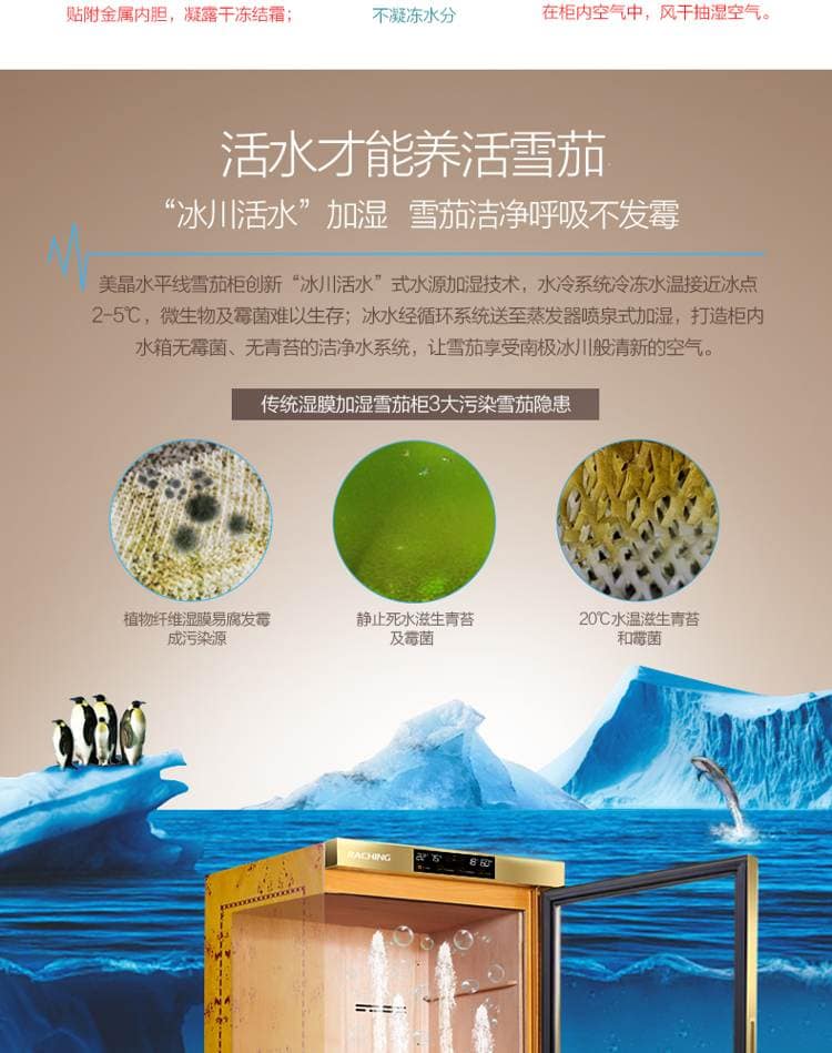 Raching 美晶 MON3800B 智慧水平線雙溫雙濕雪茄櫃｜約1500-1800支｜Capadura 保濕櫃 · 恆溫箱｜W Cigar Shop 雪茄配件 商品詳情 18