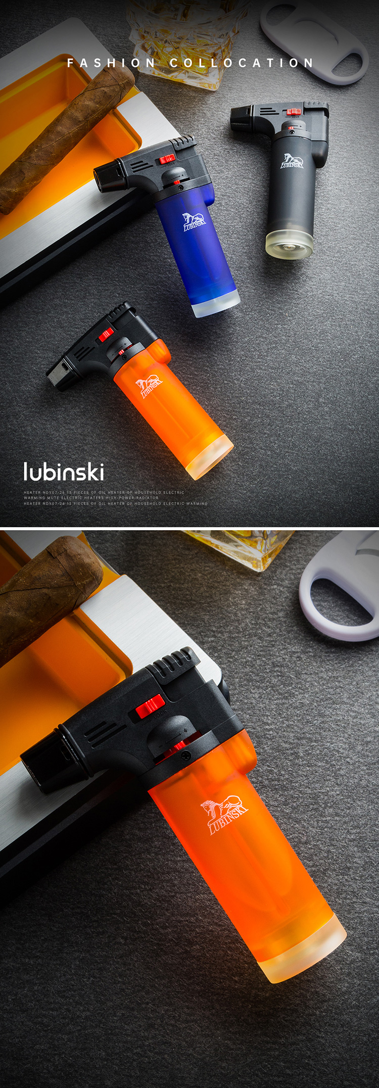Lubinski 魯賓斯基 便攜桌上型可視油倉雪茄打火機(SK-79) 打火機 · 點火|W Cigar Shop 雪茄配件 商品詳情 1