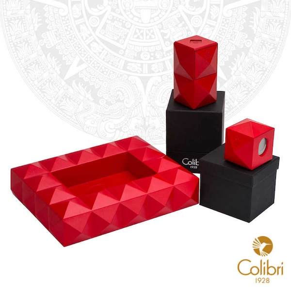 COLIBRI 科樂比 三件組 雪茄打火機+雪茄剪+菸灰缸