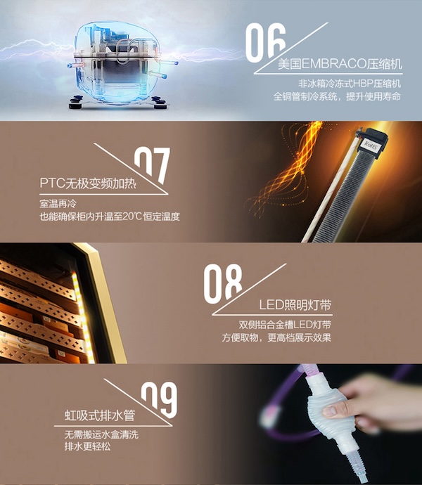 Lubinski 魯賓斯基 「Lubinski 台灣經銷商」美晶 水平線系列 高端電子恆溫恆濕雪茄存儲櫃|Capadura| 保濕櫃 · 恆溫箱|W Cigar Shop 雪茄配件 商品詳情 23