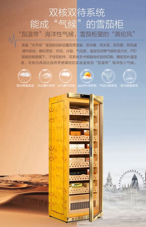 Lubinski 魯賓斯基 「Lubinski 台灣經銷商」美晶 水平線系列 高端電子恆溫恆濕雪茄存儲櫃|Capadura| 保濕櫃 · 恆溫箱|W Cigar Shop 雪茄配件 商品詳情 9
