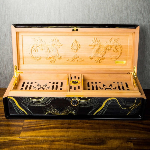 Lubinski 魯賓斯基 龍行天下限量版雪茄保濕盒 保濕櫃 · 恆溫箱｜W Cigar Shop 雪茄配件 商品詳情 2