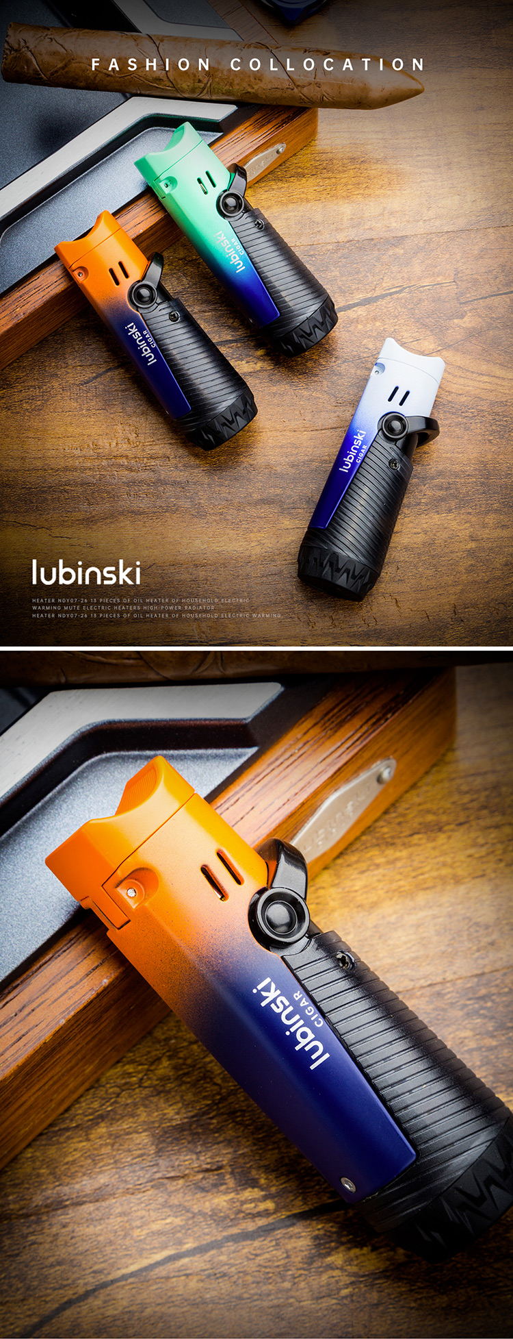 Lubinski 魯賓斯基 雙直衝聚火藍焰打火器 打火機 · 點火|W Cigar Shop 雪茄配件 商品詳情 1