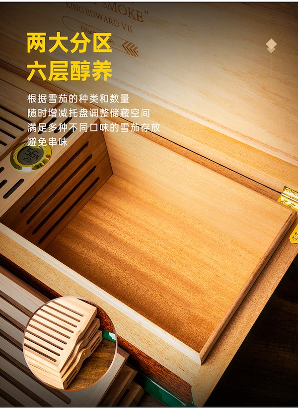 Lubinski 魯賓斯基 雪松木層架保濕盒 保濕櫃 · 恆溫箱|W Cigar Shop 雪茄配件 商品詳情 12