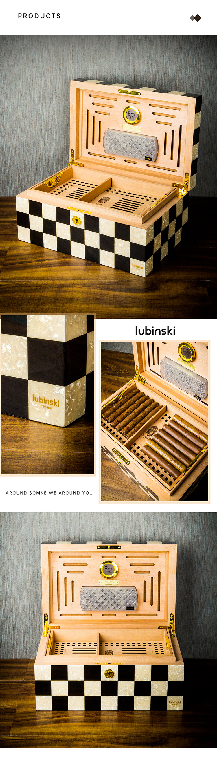 Lubinski 魯賓斯基 大容量雪松木雪茄保濕箱 保濕櫃 · 恆溫箱|W Cigar Shop 雪茄配件 商品詳情 6