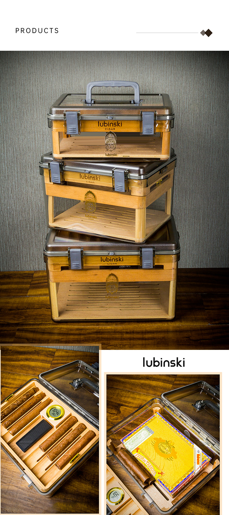 Lubinski 魯賓斯基 大容量雪松木雪茄保濕盒 保濕櫃 · 恆溫箱|W Cigar Shop 雪茄配件 商品詳情 6