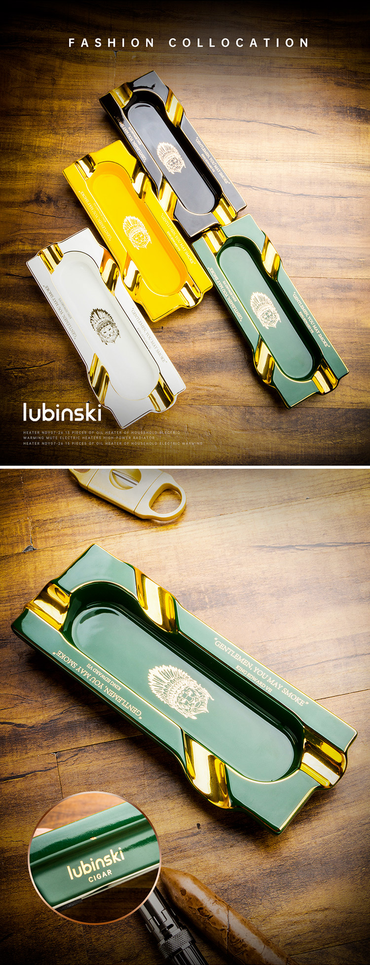 Lubinski 魯賓斯基 4槽陶瓷雪茄菸灰缸 菸灰缸｜W Cigar Shop 雪茄配件 商品詳情 1