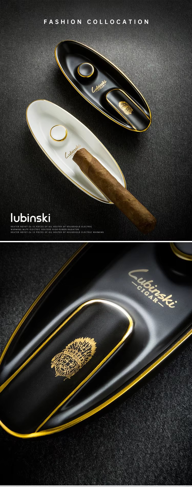 Lubinski 魯賓斯基 時尚骨瓷單槽雪茄菸灰缸 菸灰缸|W Cigar Shop 雪茄配件 商品詳情 1