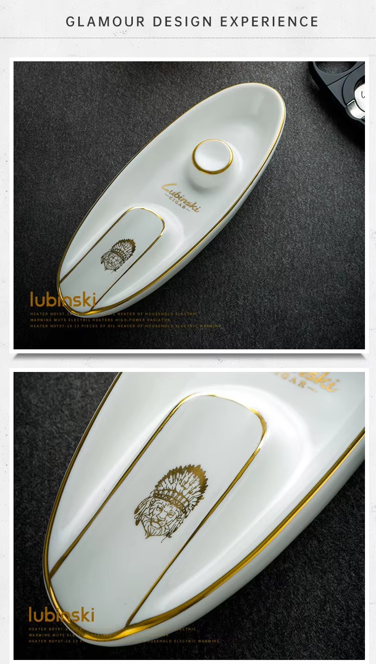 Lubinski 魯賓斯基 時尚骨瓷單槽雪茄菸灰缸 菸灰缸|W Cigar Shop 雪茄配件 商品詳情 4