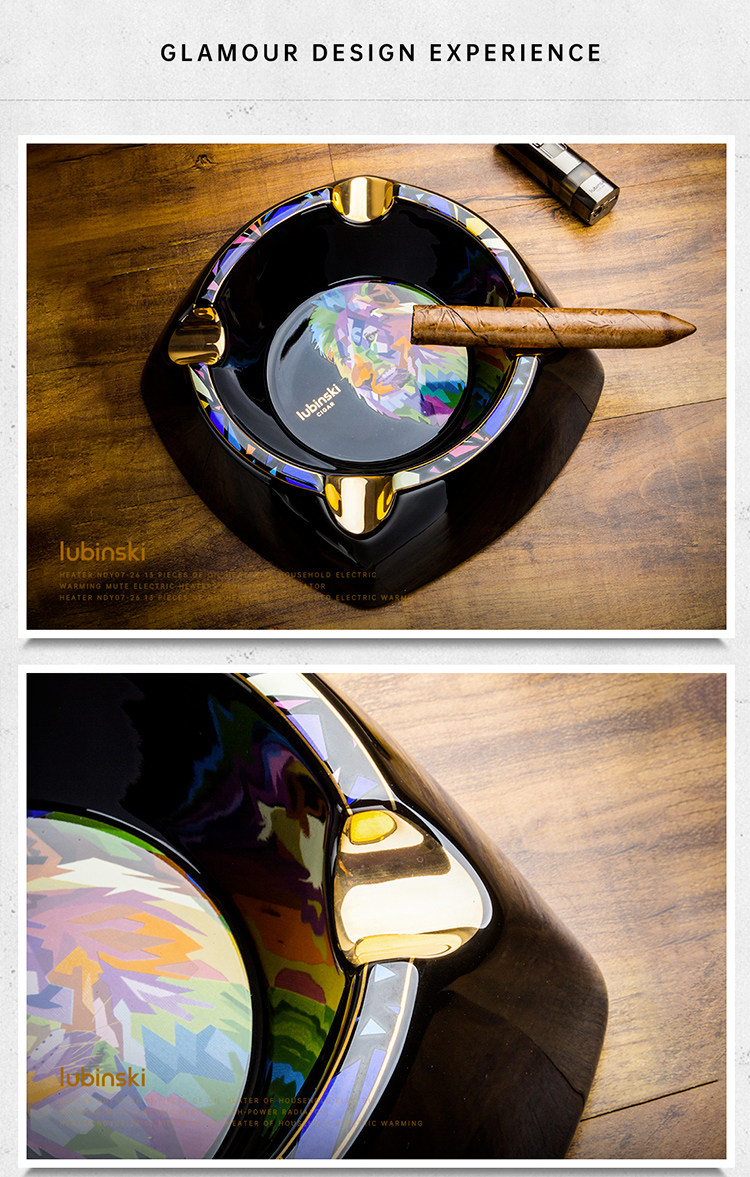 Lubinski 魯賓斯基 高檔陶瓷4槽雪茄菸灰缸 菸灰缸｜W Cigar Shop 雪茄配件 商品詳情 5