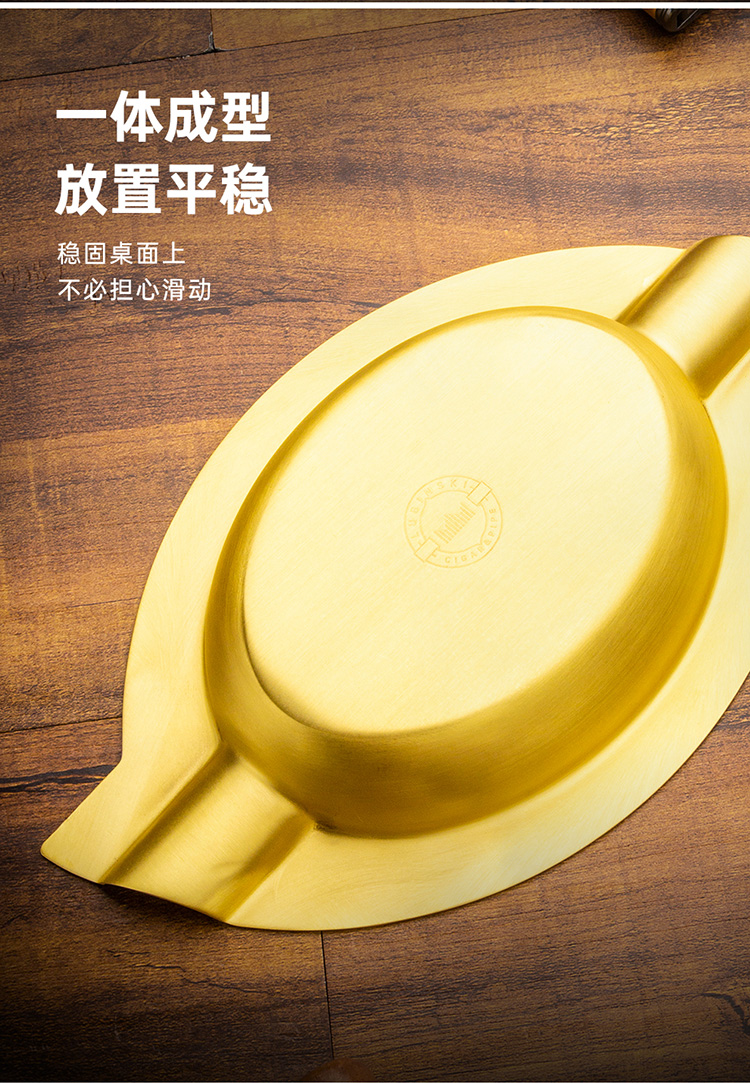 Lubinski 魯賓斯基 復古黃銅雙槽菸灰缸禮盒 菸灰缸|W Cigar Shop 雪茄配件 商品詳情 9