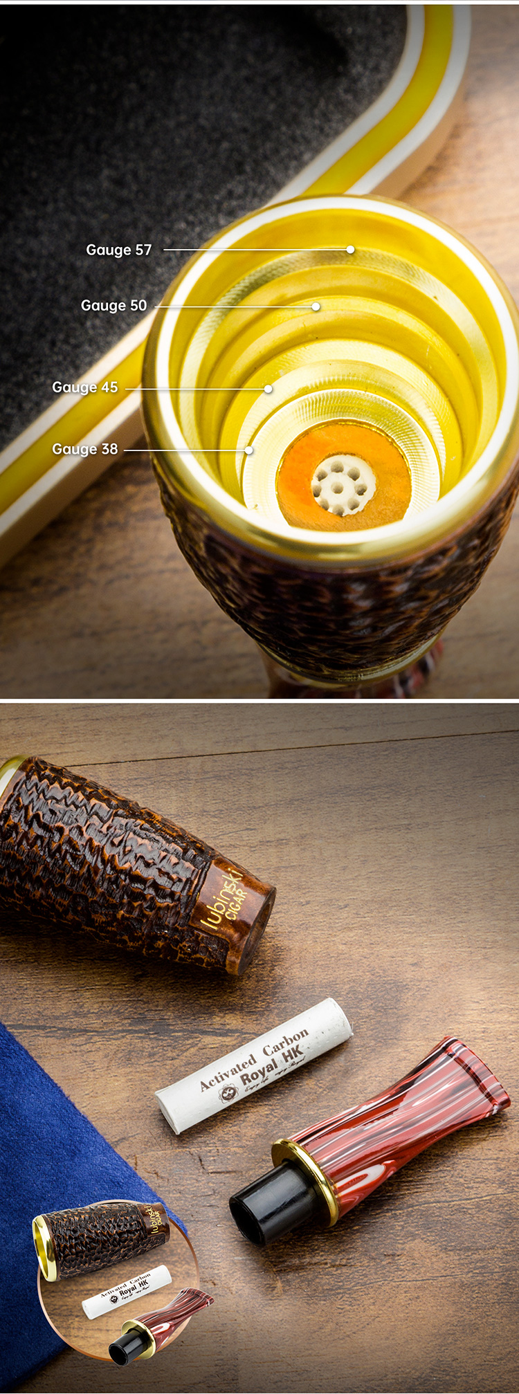 Lubinski 魯賓斯基 石楠木亞克力雪茄煙嘴禮盒裝 配件禮盒|W Cigar Shop 雪茄配件 商品詳情 2
