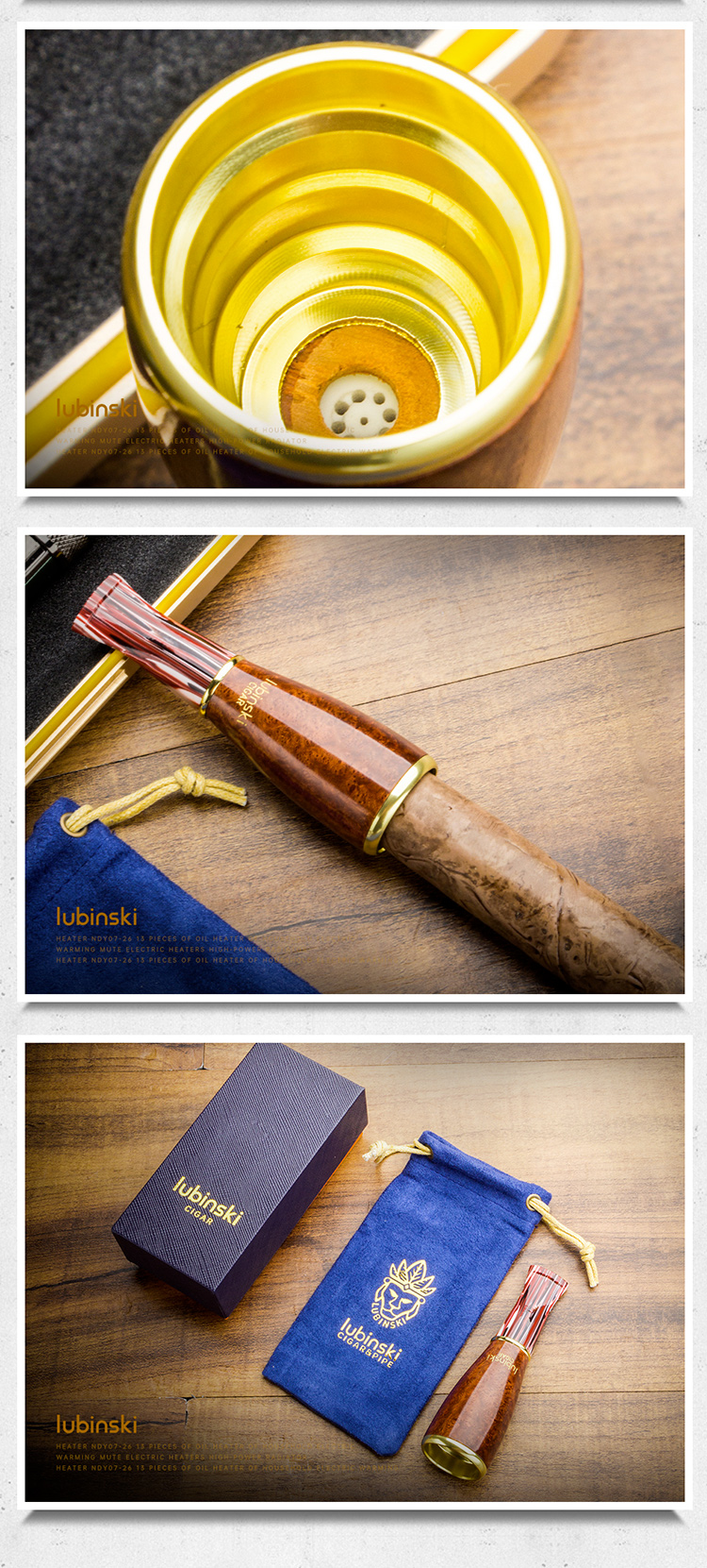 Lubinski 魯賓斯基 石楠木亞克力雪茄煙嘴禮盒裝 配件禮盒|W Cigar Shop 雪茄配件 商品詳情 6