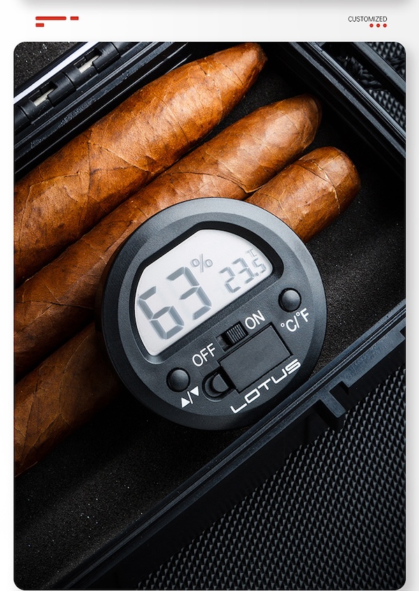 LOTUS 蓮花 電子溫濕度計 保養 · 濕度｜W Cigar Shop 雪茄配件 商品詳情 14