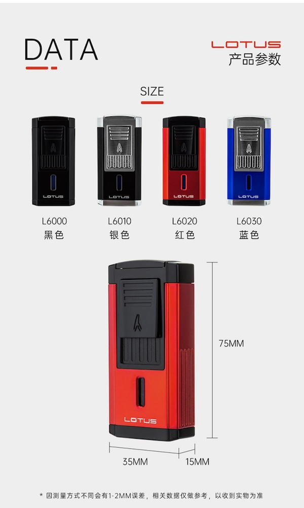 LOTUS 蓮花 高檔合金機身多功能直衝雪茄打火機 打火機 · 點火｜W Cigar Shop 雪茄配件 商品詳情 11