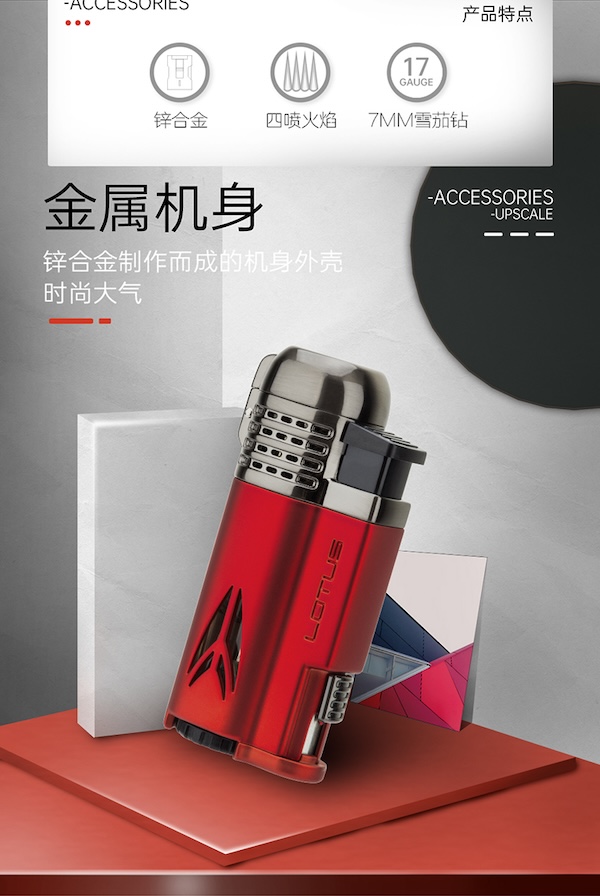 LOTUS 蓮花 多功能帶鑽孔器雪茄打火機 打火機 · 點火|W Cigar Shop 雪茄配件 商品詳情 7