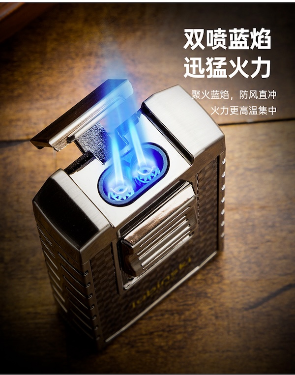 Lubinski 魯賓斯基 鋅合金雙直衝雪茄打火機 打火機 · 點火｜W Cigar Shop 雪茄配件 商品詳情 9
