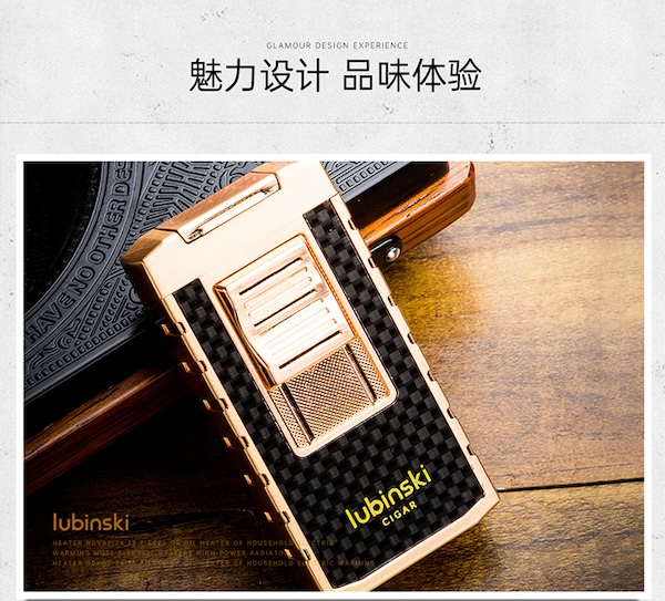 Lubinski 魯賓斯基 鋅合金雙直衝雪茄打火機 打火機 · 點火｜W Cigar Shop 雪茄配件 商品詳情 14