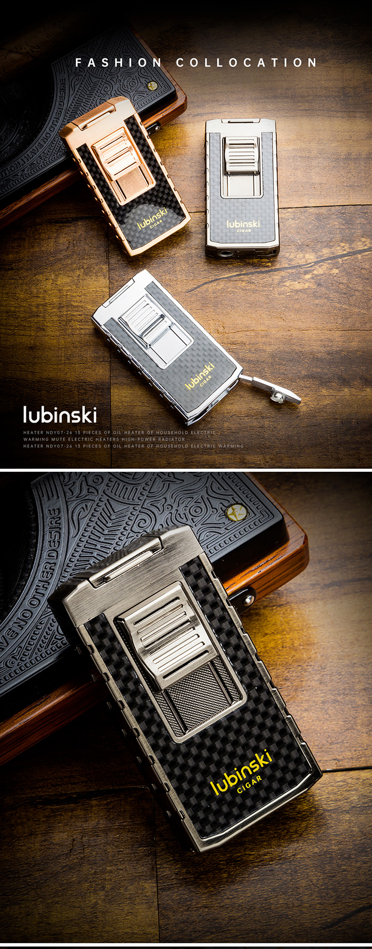 Lubinski 魯賓斯基 鋅合金雙直衝雪茄打火機 打火機 · 點火｜W Cigar Shop 雪茄配件 商品詳情 1