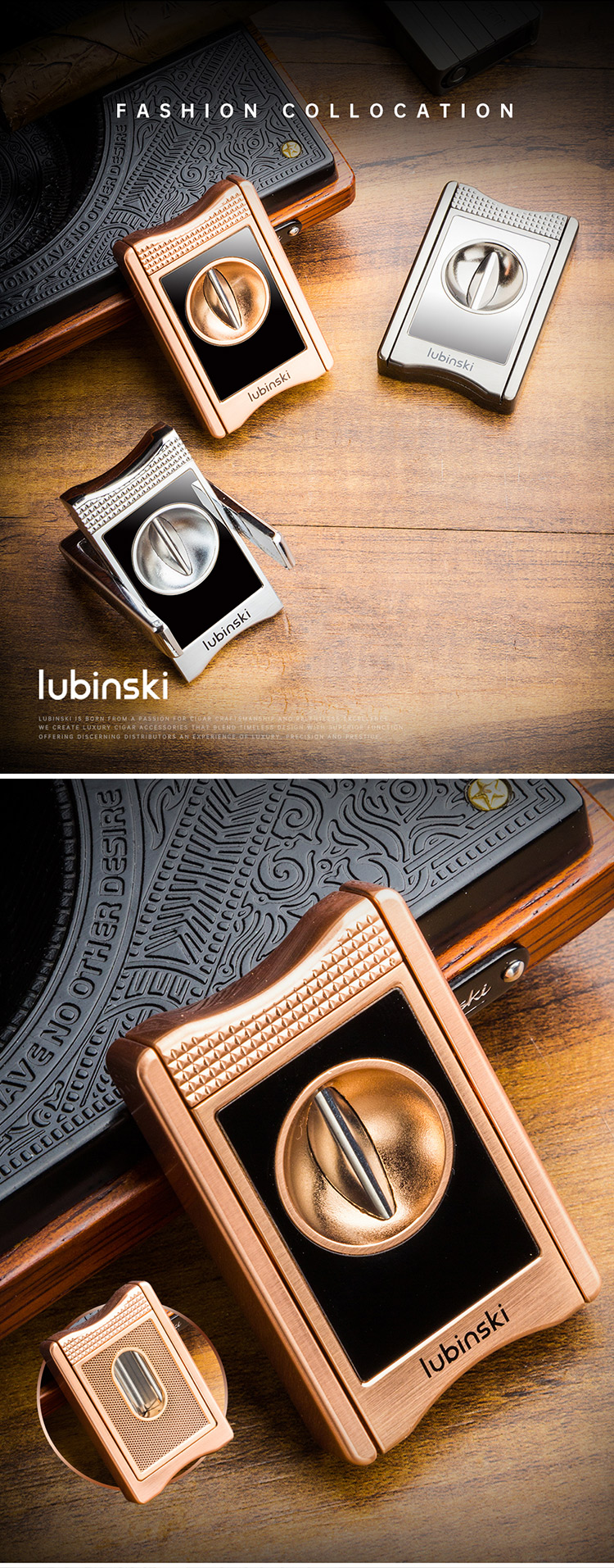 Lubinski 魯賓斯基 鋅合金多功能V型雪茄剪刀禮品盒裝 雪茄剪|W Cigar Shop 雪茄配件 商品詳情 1