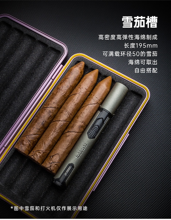 Lubinski 魯賓斯基 高檔便攜五支裝密封防水潑雪茄盒 收納 · 旅行盒｜W Cigar Shop 雪茄配件 商品詳情 10