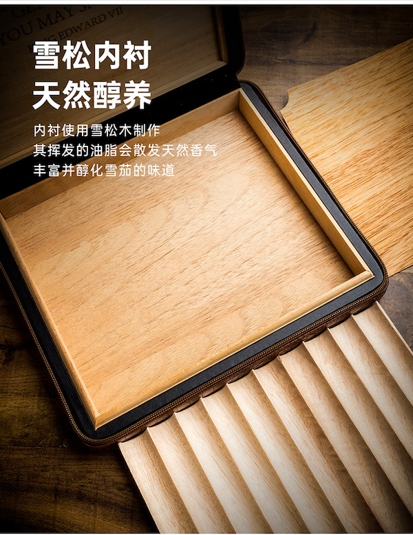 Lubinski 魯賓斯基 皮質雪松木十支裝雪茄便攜包 保養 · 濕度|W Cigar Shop 雪茄配件 商品詳情 10