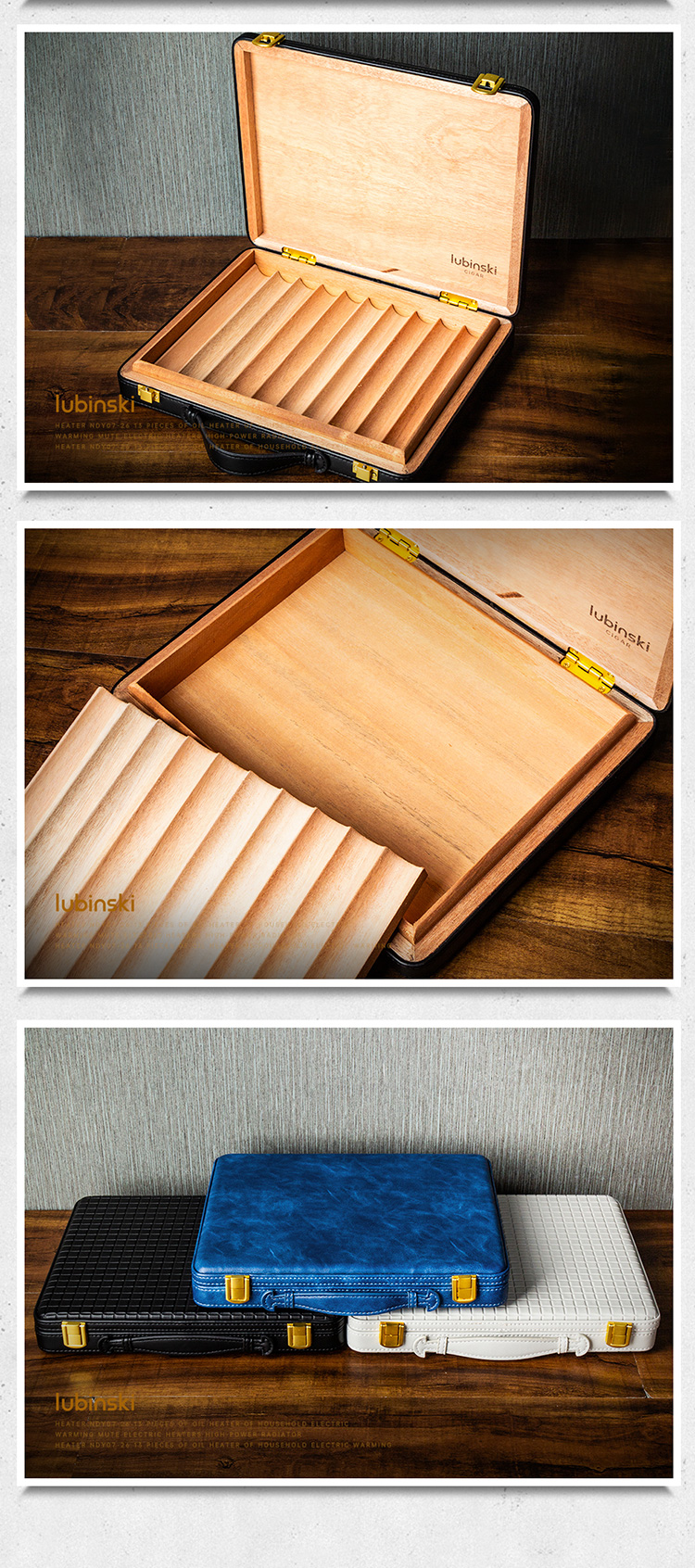 Lubinski 魯賓斯基 皮質雪松木十支裝雪茄便攜包 保養 · 濕度｜W Cigar Shop 雪茄配件 商品詳情 6