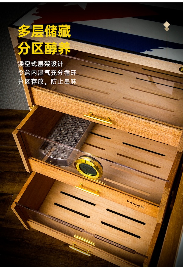 Lubinski 魯賓斯基 雪松木內襯雪茄醇化箱 保濕櫃 · 恆溫箱｜W Cigar Shop 雪茄配件 商品詳情 11