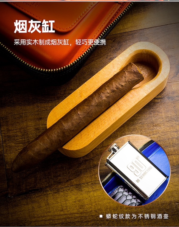 Lubinski 魯賓斯基 蟒蛇紋便攜包5支裝雪茄保濕盒禮品裝 保養 · 濕度｜W Cigar Shop 雪茄配件 商品詳情 9