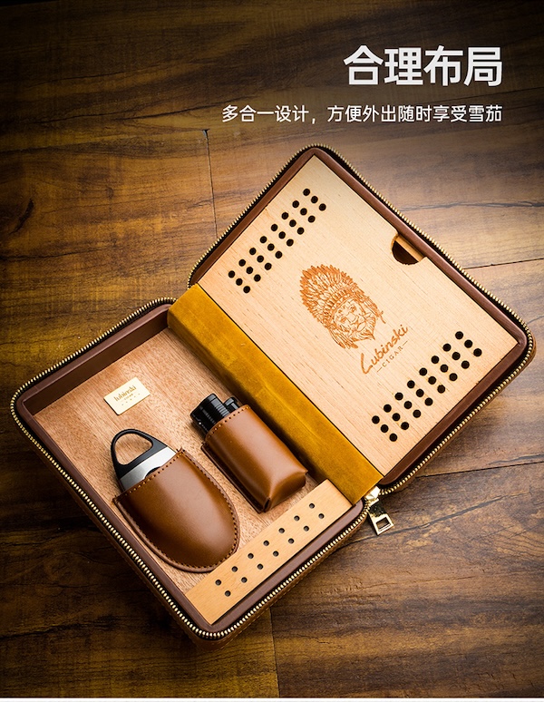 Lubinski 魯賓斯基 雪松木雪茄保濕盒剪刀打火機套裝 雪茄剪|W Cigar Shop 雪茄配件 商品詳情 5