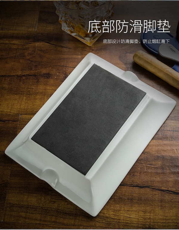 Lubinski 魯賓斯基 陶骨瓷方形台式兩槽菸灰缸 菸灰缸｜W Cigar Shop 雪茄配件 商品詳情 10