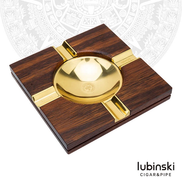Lubinski 魯賓斯基 高檔雞翅木實木四槽雪茄菸灰缸