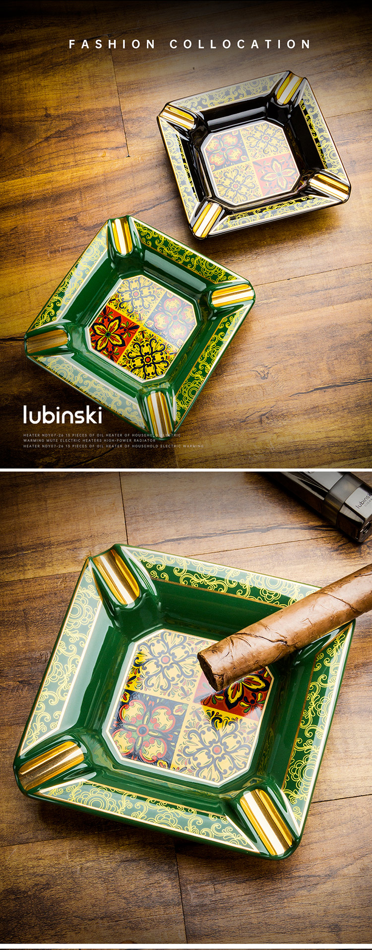 Lubinski 魯賓斯基 高檔時尚陶瓷四槽雪茄菸灰缸 菸灰缸｜W Cigar Shop 雪茄配件 商品詳情 1