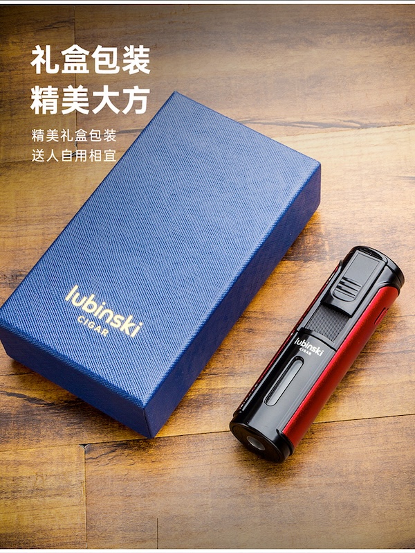 Lubinski 魯賓斯基 五直衝防風金屬打火機 打火機 · 點火｜W Cigar Shop 雪茄配件 商品詳情 11