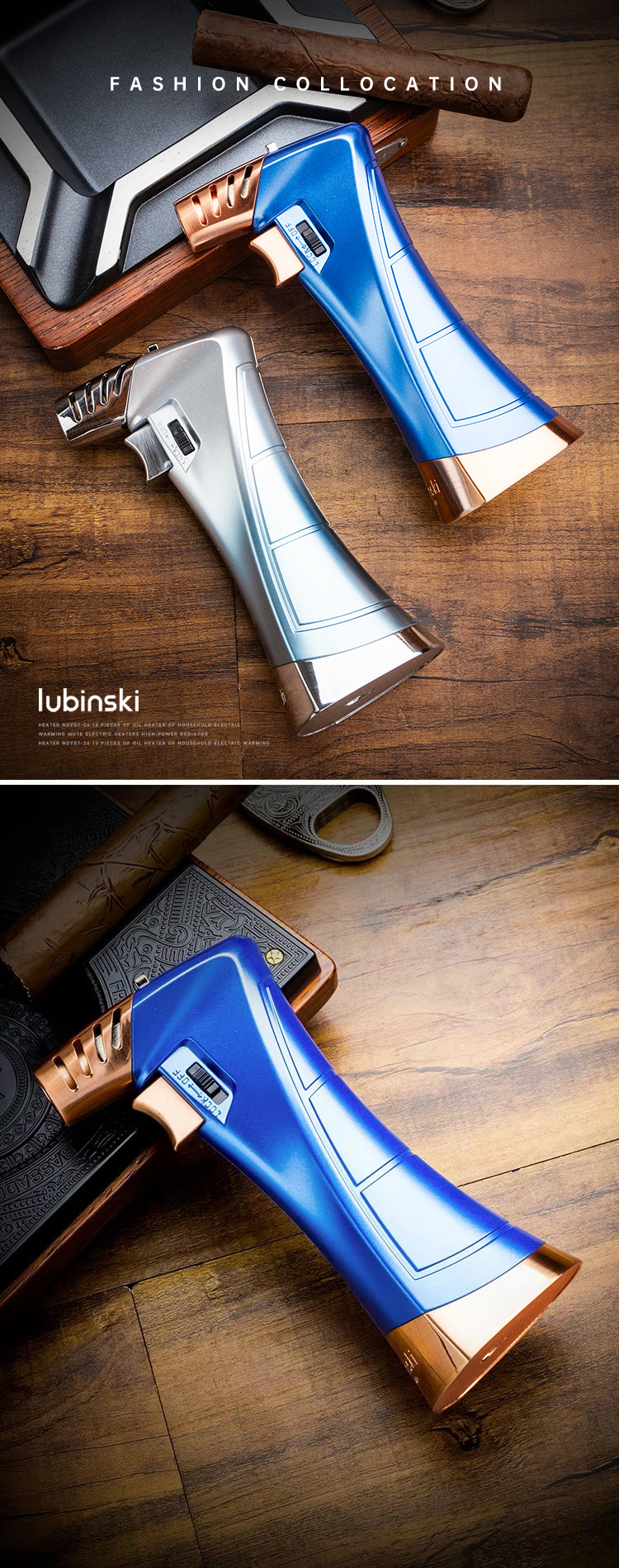 Lubinski 魯賓斯基 藍焰單直衝雪茄打火機 打火機 · 點火｜W Cigar Shop 雪茄配件 商品詳情 1