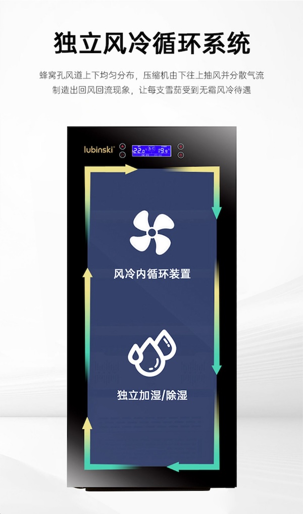 Lubinski 魯賓斯基 電子恆溫控濕雪茄保濕櫃 保濕櫃 · 恆溫箱|W Cigar Shop 雪茄配件 商品詳情 15