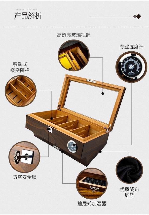 Lubinski 魯賓斯基 透視鋼琴漆 雪茄保濕箱 保濕櫃 · 恆溫箱|W Cigar Shop 雪茄配件 商品詳情 8
