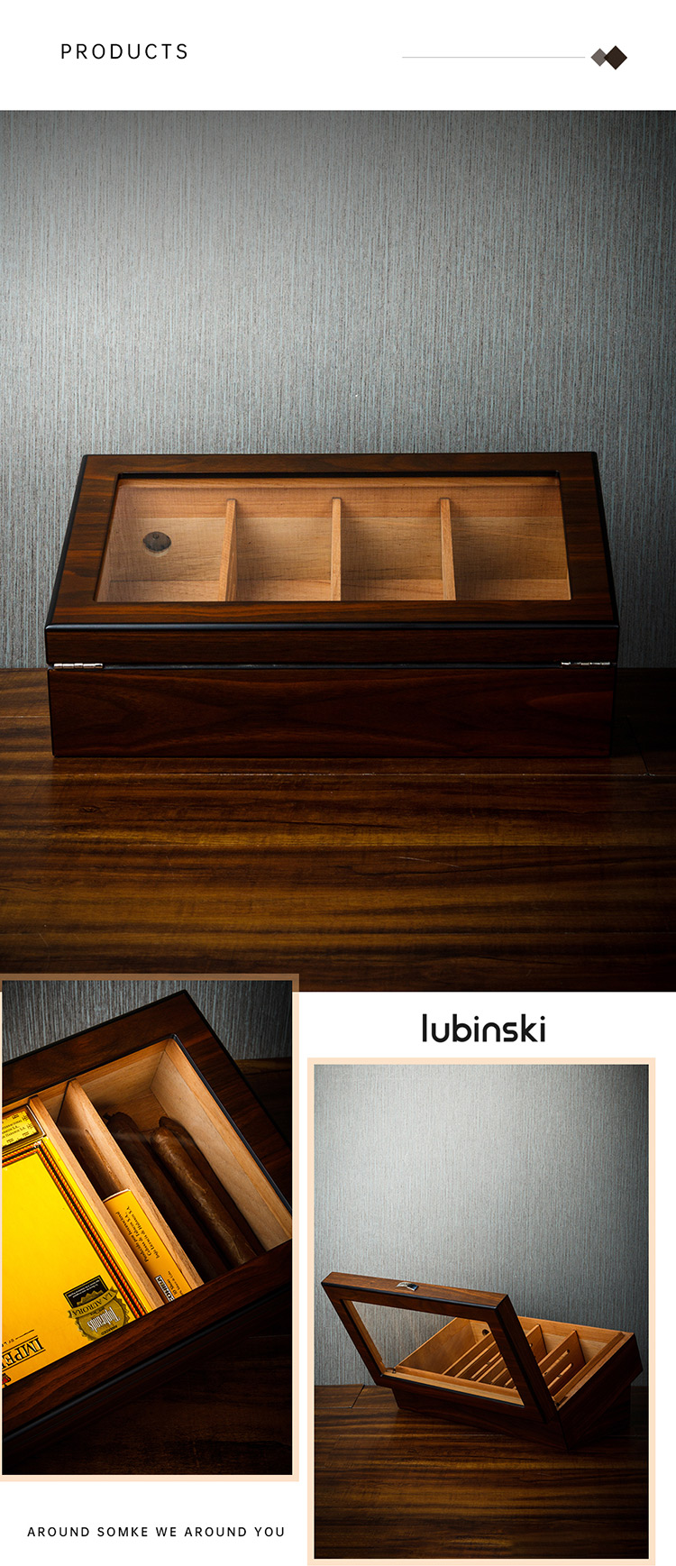 Lubinski 魯賓斯基 透視鋼琴漆 雪茄保濕箱 保濕櫃 · 恆溫箱｜W Cigar Shop 雪茄配件 商品詳情 5