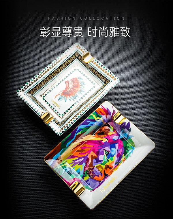 Lubinski 魯賓斯基 雙槽錯位陶瓷雪茄菸灰缸 菸灰缸|W Cigar Shop 雪茄配件 商品詳情 7
